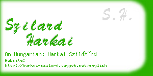 szilard harkai business card